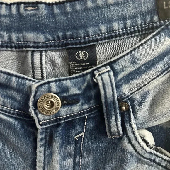 Buffalo David Bitton Jeans Mens 36x30 Blue Ash-X Skinny Stretch Denim Distressed - Picture 4 of 9